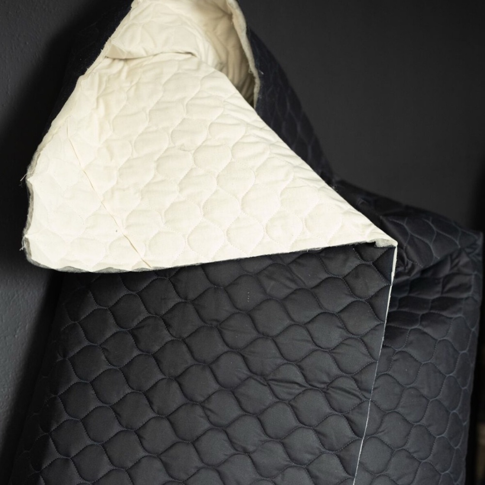 Merchant and Mills quilted waxed cotton fabric, 2.2 meters